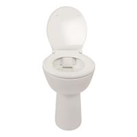 Stand WC Klo spülrandlos Tiefspüler Erhöhung um +7cm Toilette mit Sitz softclose