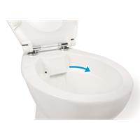 Stand WC Klo spülrandlos Tiefspüler Erhöhung um +7cm Toilette mit Sitz softclose