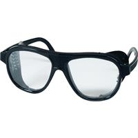 Schutzbrille klar Nylon Bügel schwarz, Seitenblenden