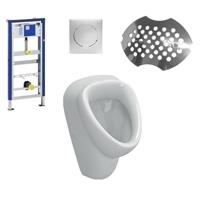 Geberit Vitra Urinal Set Duofix Basic Vorwandelement HyBasic Handauslöser Sieb