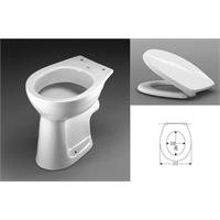 Keramag Delta Stand WC Flachspüler Klo Toilette mit Picco Sitz Deckel Set