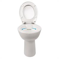 Stand-WC WC spülrandlos Tiefspüler Erhöhung um +7cm mit Sitz softclose und Geberit Spülkasten