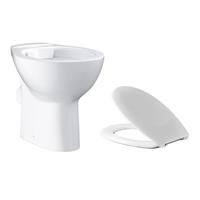 Grohe Bau Stand WC Tiefspüler Klo Toilette mit Baltic Sitz Deckel Set