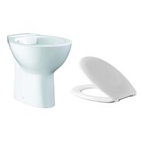 Grohe Bau Stand WC Tiefspüler Klo Toilette senkrecht mit Baltic Sitz Deckel