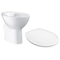Grohe Bau Stand WC Tiefspüler Klo Toilette senkrecht mit Haro Balticl Sitz Deckel