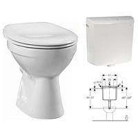 Keramag Delta Stand WC Tiefspüler Tiefspül Klo Toilette Set mit Geberit Spülkasten
