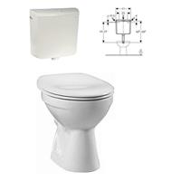 Delta Keramag Delta Standflachspül WC Flachspüler bodenstehend Klo Toilette weiß 