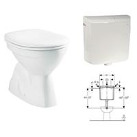 Vitra Stand WC Tiefspüler Klo Toilette senkrecht Baltic Sitz Geberit AP110 weiß